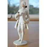 Porcelain figurine Rosenkavalier, Augarten Vienna, 22 cm high