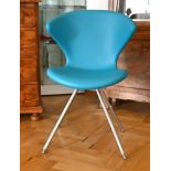 Design chair, Tonon Concept 902 with metal feet, curved shape, design Martin Ballendat (1958 Bochum