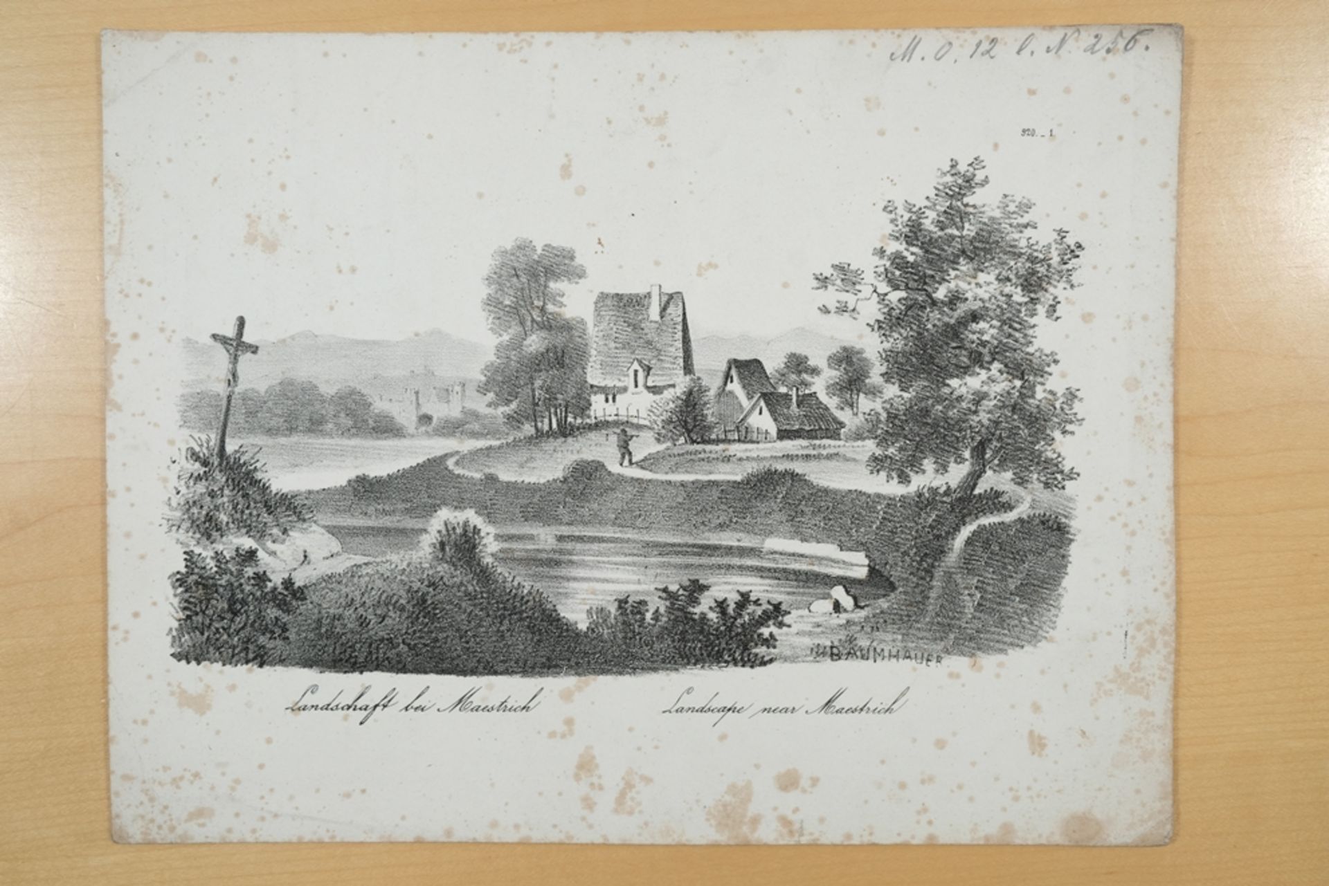 Baumhauer, Mathias (um 1810-1870), Landschaften, neun Lithografien. Darstellung verschiedener Lands - Bild 7 aus 8