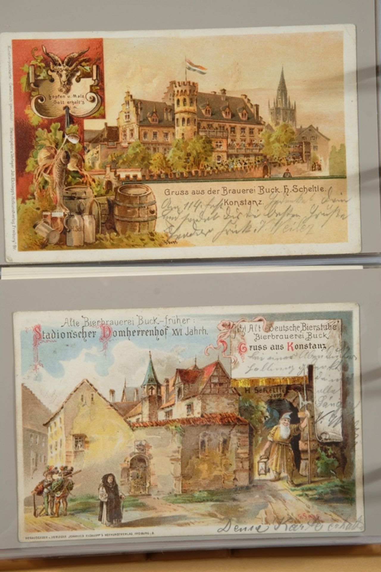 140 Postkarten Konstanz, Album Nr. 6, Sammelschwerpunkt 'Hotels und Gaststätten', Jahrhundertwende  - Bild 4 aus 5