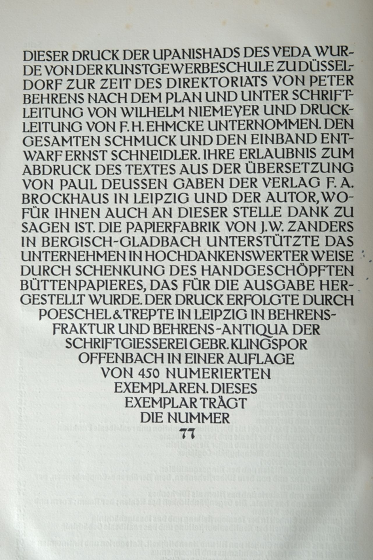 Diederichs, Eugen (Hrsg.) "Die Grundworte des Indischen Monismus", aus den Upanishads des Veda, 191 - Bild 5 aus 7