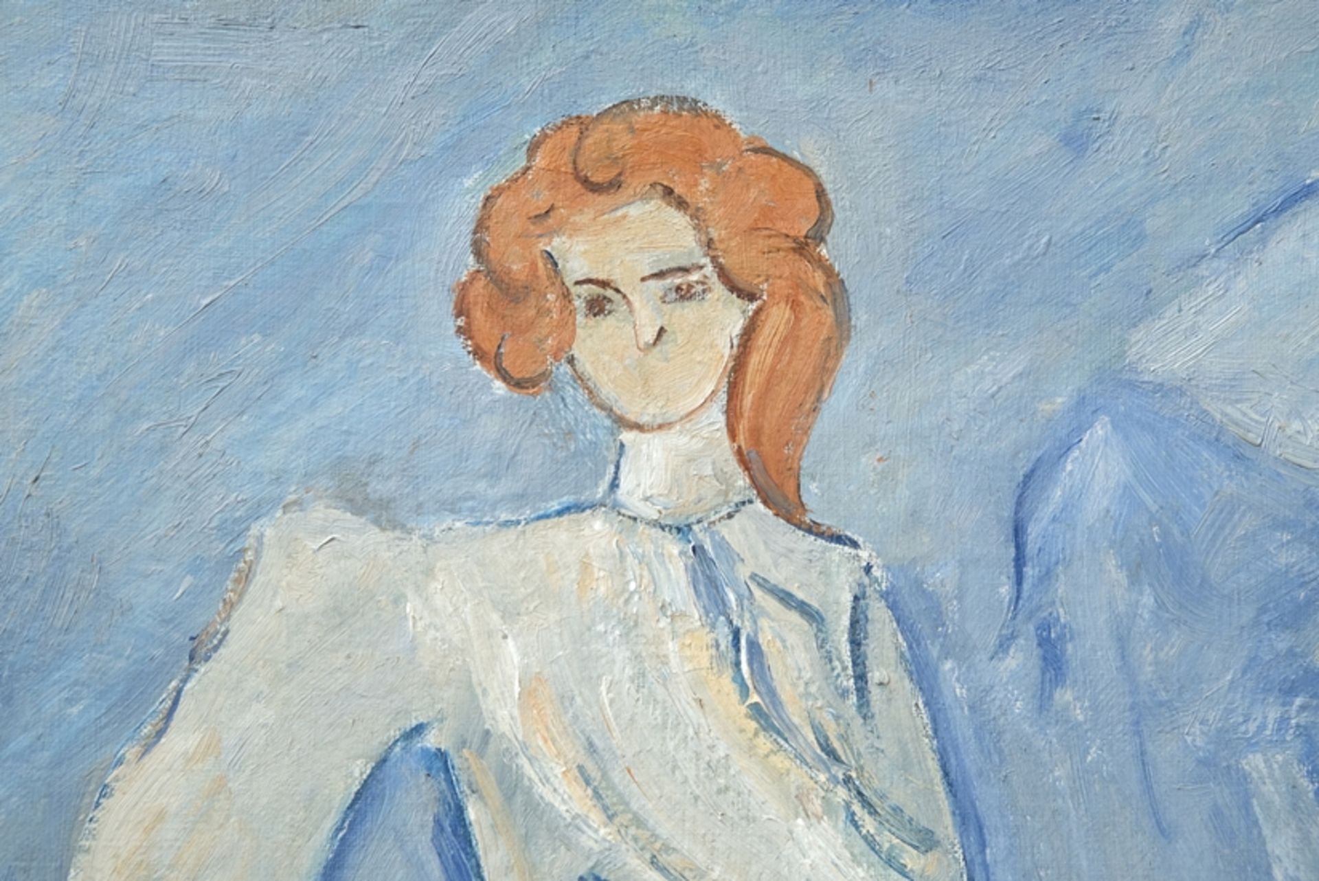 Kopist (Mitte 20. Jahrhundert) Dressy Woman, im Stile von Mikhaïl Larionov (1881-1964), wohl 1950er - Bild 3 aus 4