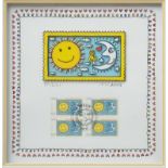 Rizzi, James (1950-2011) "Warm greetings - sun and moon", special edition stamps 2008. 3D graphic, 