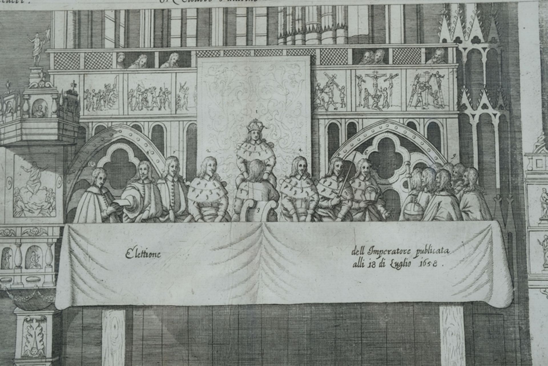 "Wahl von Leopold zum Kaiser des Heiligen Römischen Reiches am 18 Juli 1658", "dell imperatore publ - Image 3 of 3