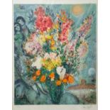 Chagall, Marc (1887-1985) "Bouquet de Fleurs", no year, colour lithograph on Japanese paper. 