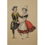 Franceschini, Vincenzo (1812-1884), Traditional costumes, three watercolours over pencil on paper. 