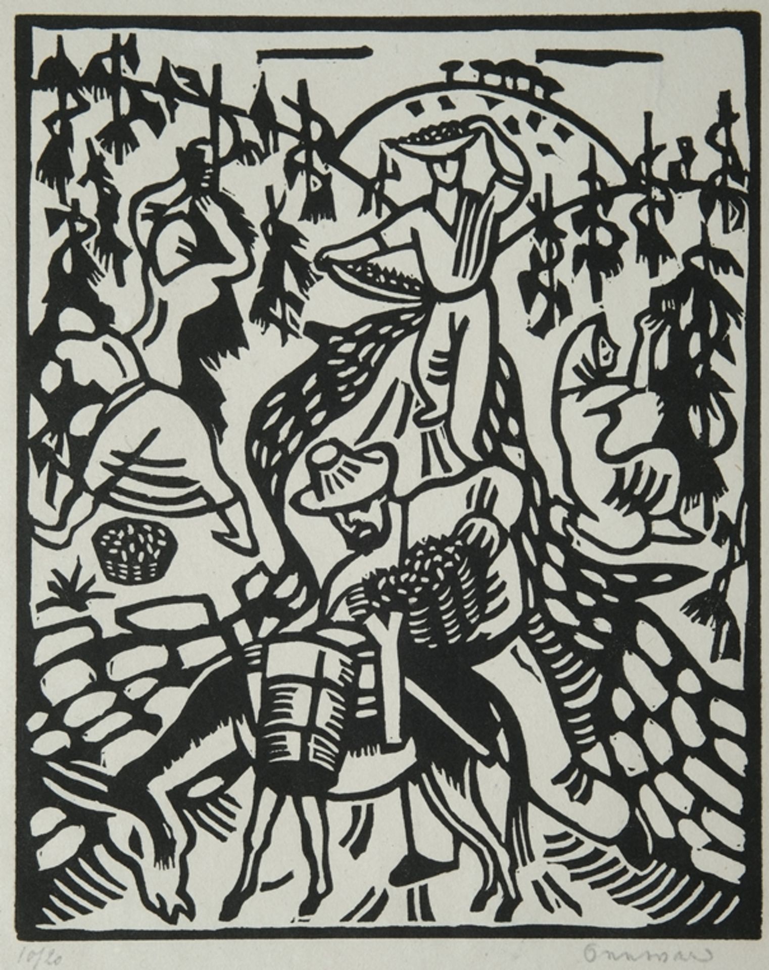 Seewald, Richard (1898-1976), Sechs Holzschnitte zu den Hirtengedichten des Vergil, 1923. - Bild 5 aus 6