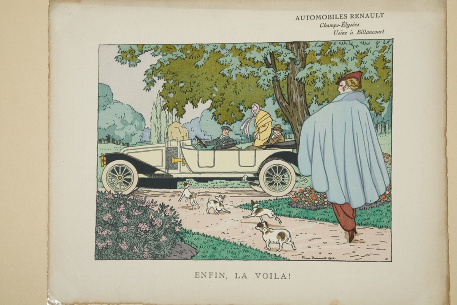 Brissaud, Pierre (1885-1964) zwei Werbegrafiken, 1914, Lithografie. - Bild 3 aus 6
