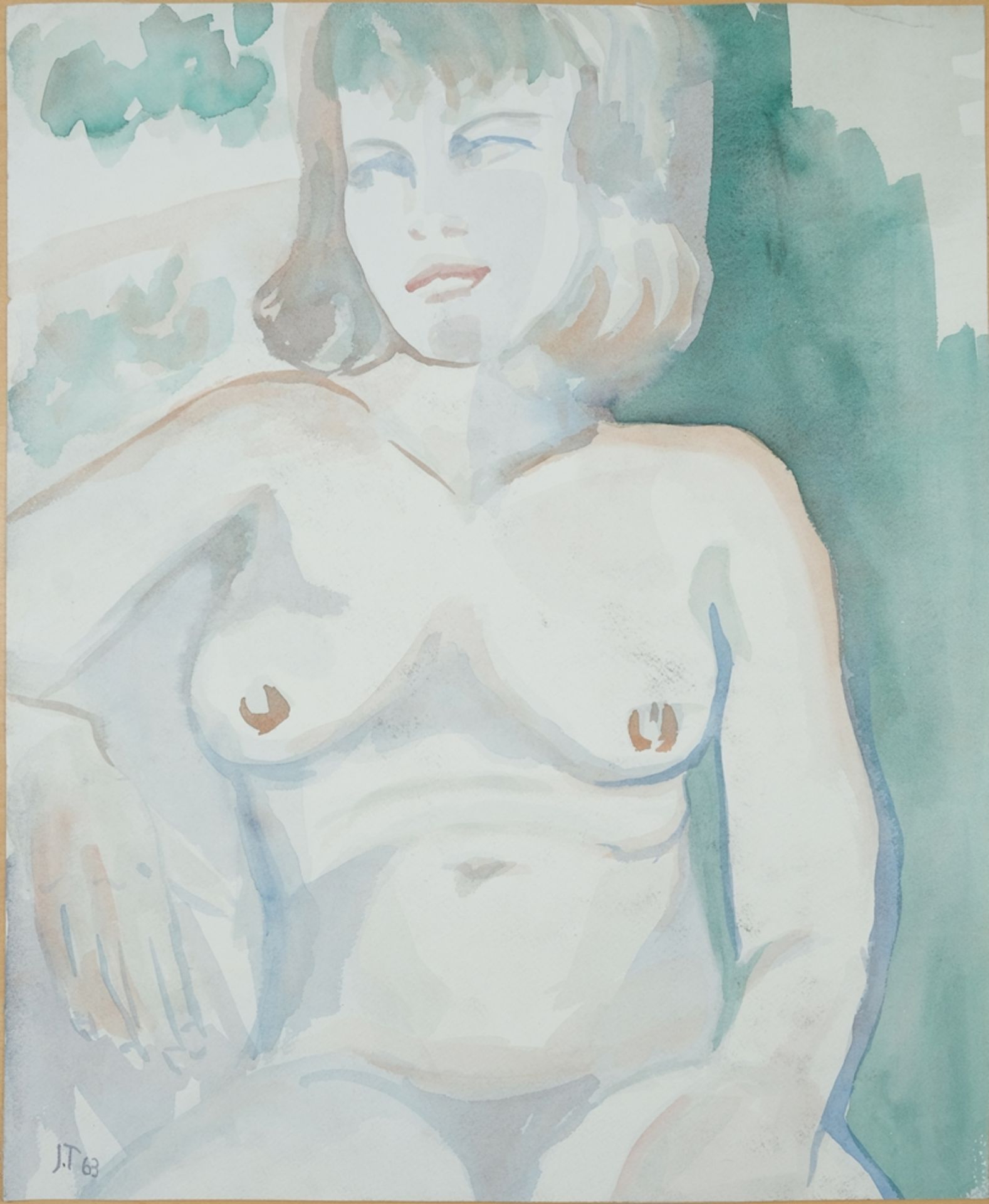 Torcapel, John (1881-1965), Lady Nude, 1963, watercolour on paper. 