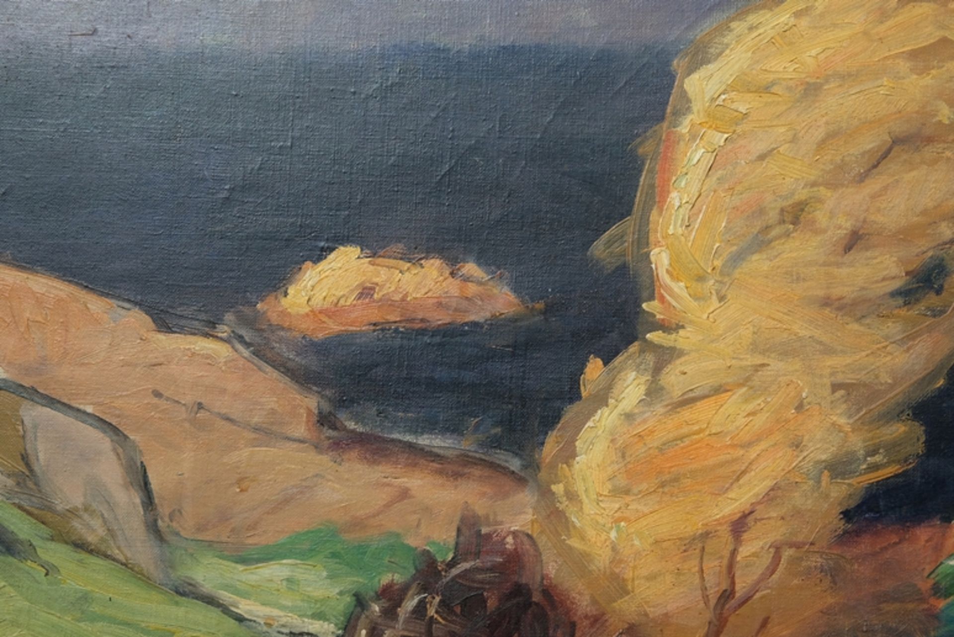 Aabo, Jens (1898-unknown), Bornholm, 1936, oil on canvas. - Image 4 of 5