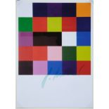 Richter, Gerhard (born 1932) 25 colours, signed artist's postcard, Gebr. König Postkartenverlag Col