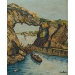 Maclet, Élisée (1881-1962) Küstenlandschaft, ohne Jahr, Öl auf Leinwand.
