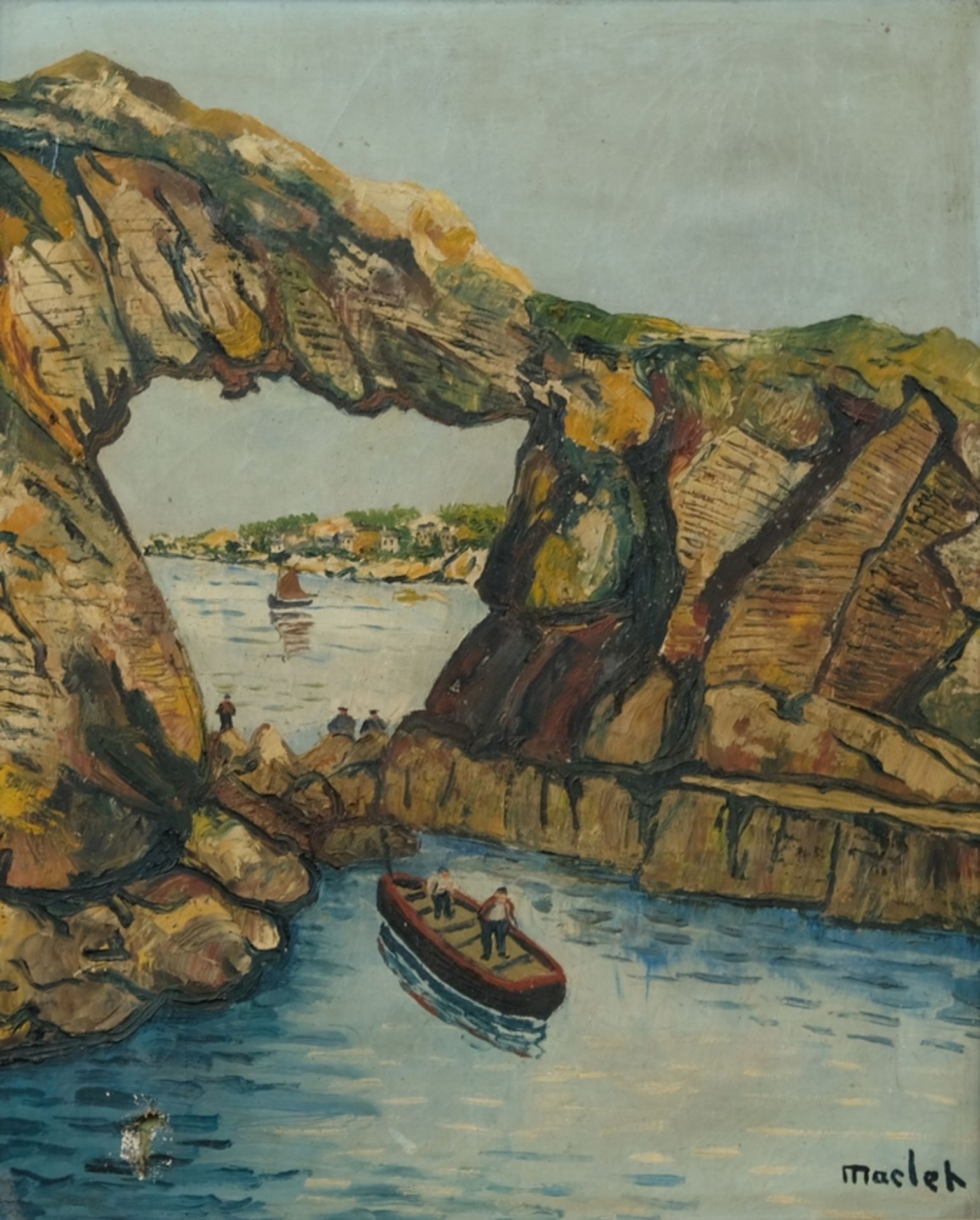 Maclet, Élisée (1881-1962) Coastal Landscape, undated, oil on canvas.