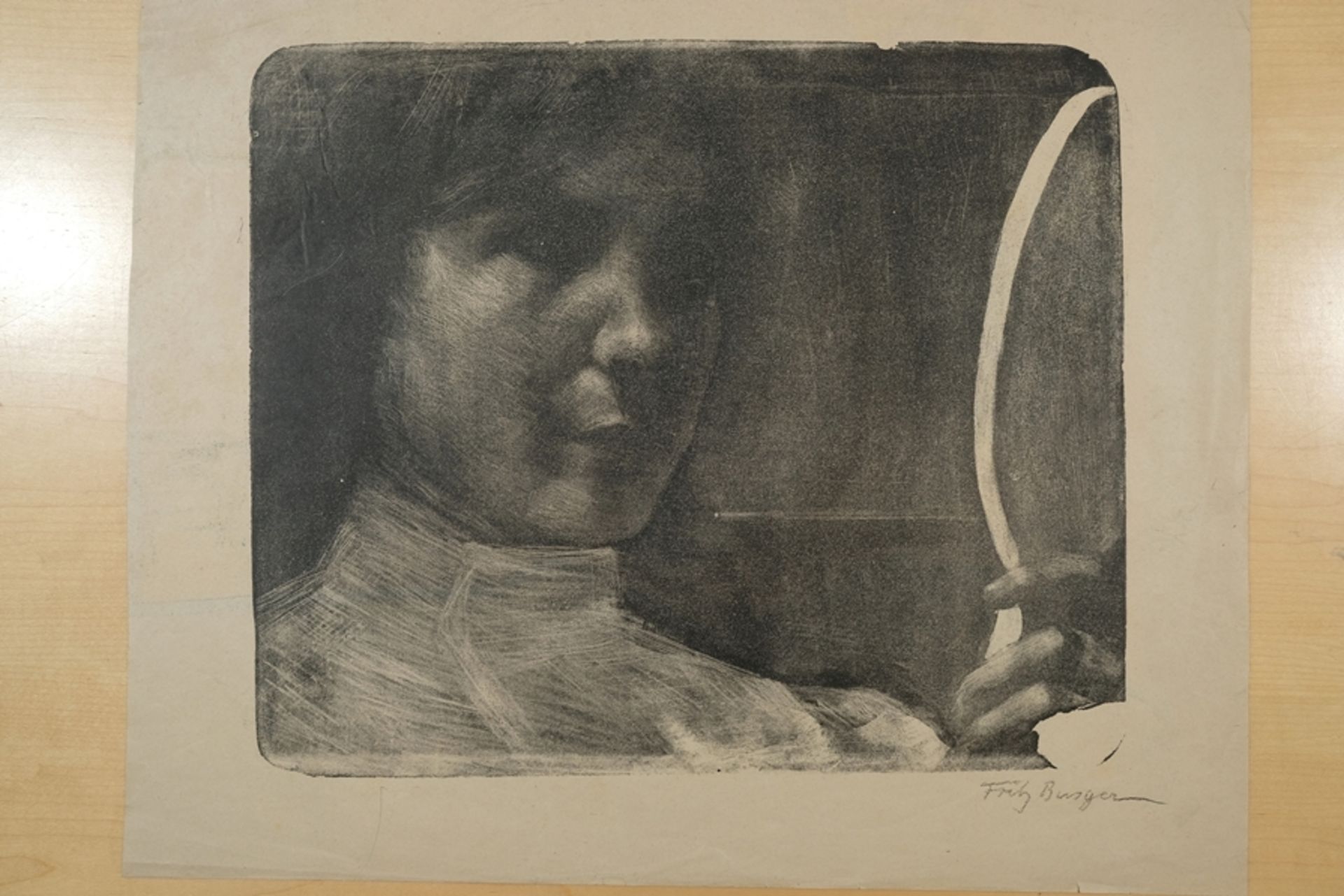 Burger, Fritz (1867 - 1927), Ladies portraits, six lithographs. - Image 3 of 4