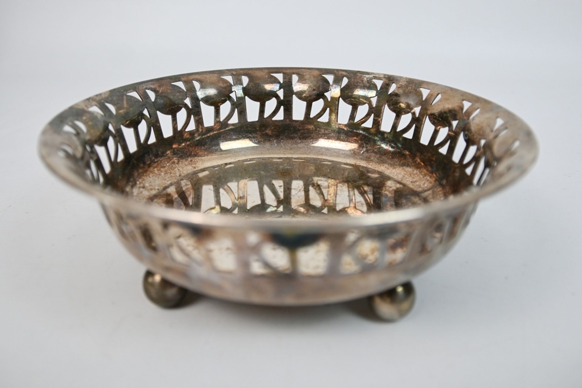 Alessi rose bowl, silver-plated, marked on the outside of the side with the hallmark "Officina Ales