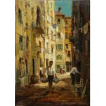 Stadelhofer, Helmut (1914-1979) Old Town of Genoa, 1955, oil on wood. 