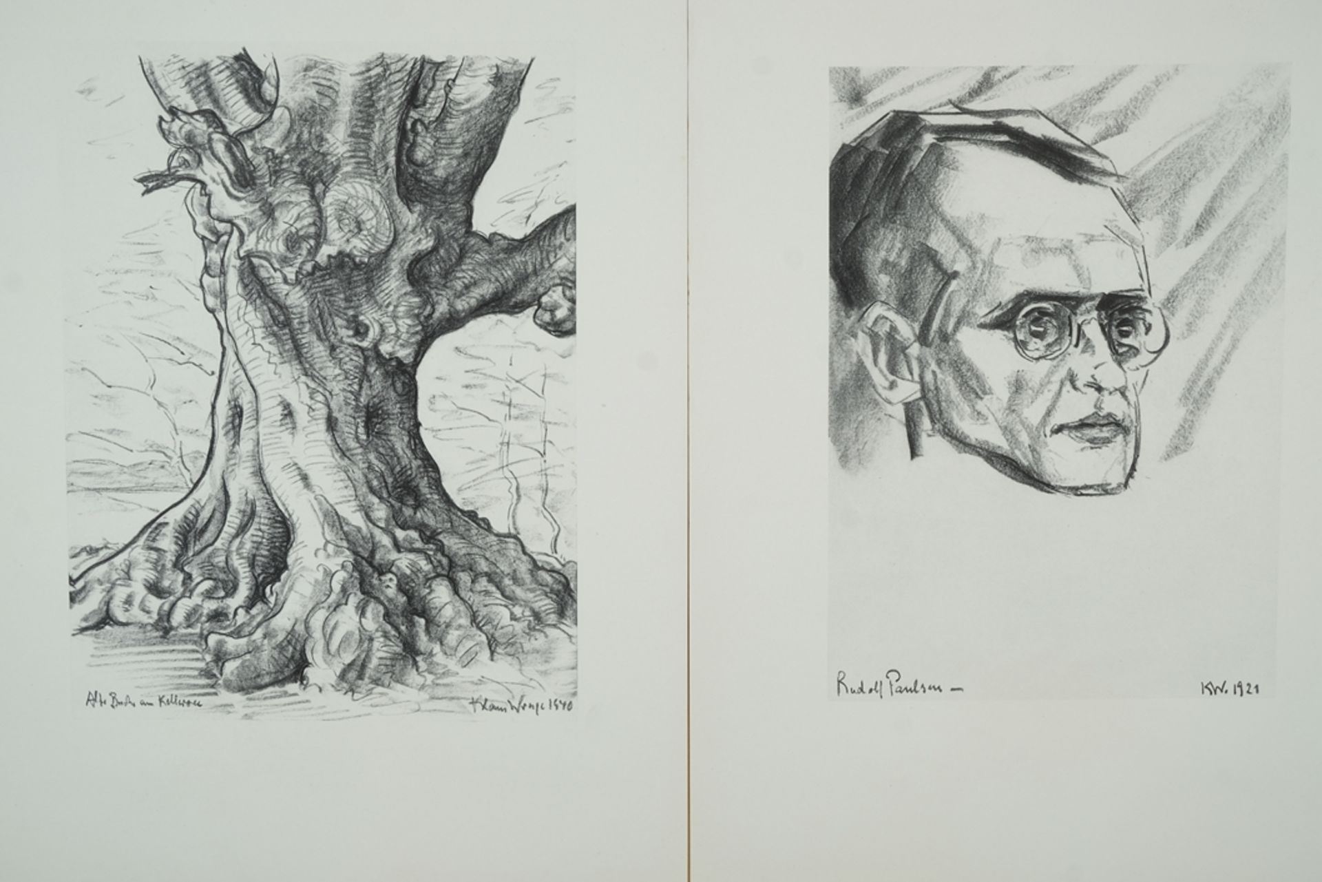 Wrage, Klaus (1891 - 1984), one ink drawing and nine facsimiles. - Image 5 of 8