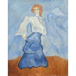 Kopist (Mitte 20. Jahrhundert) Dressy Woman, im Stile von Mikhaïl Larionov (1881-1964), wohl 1950er