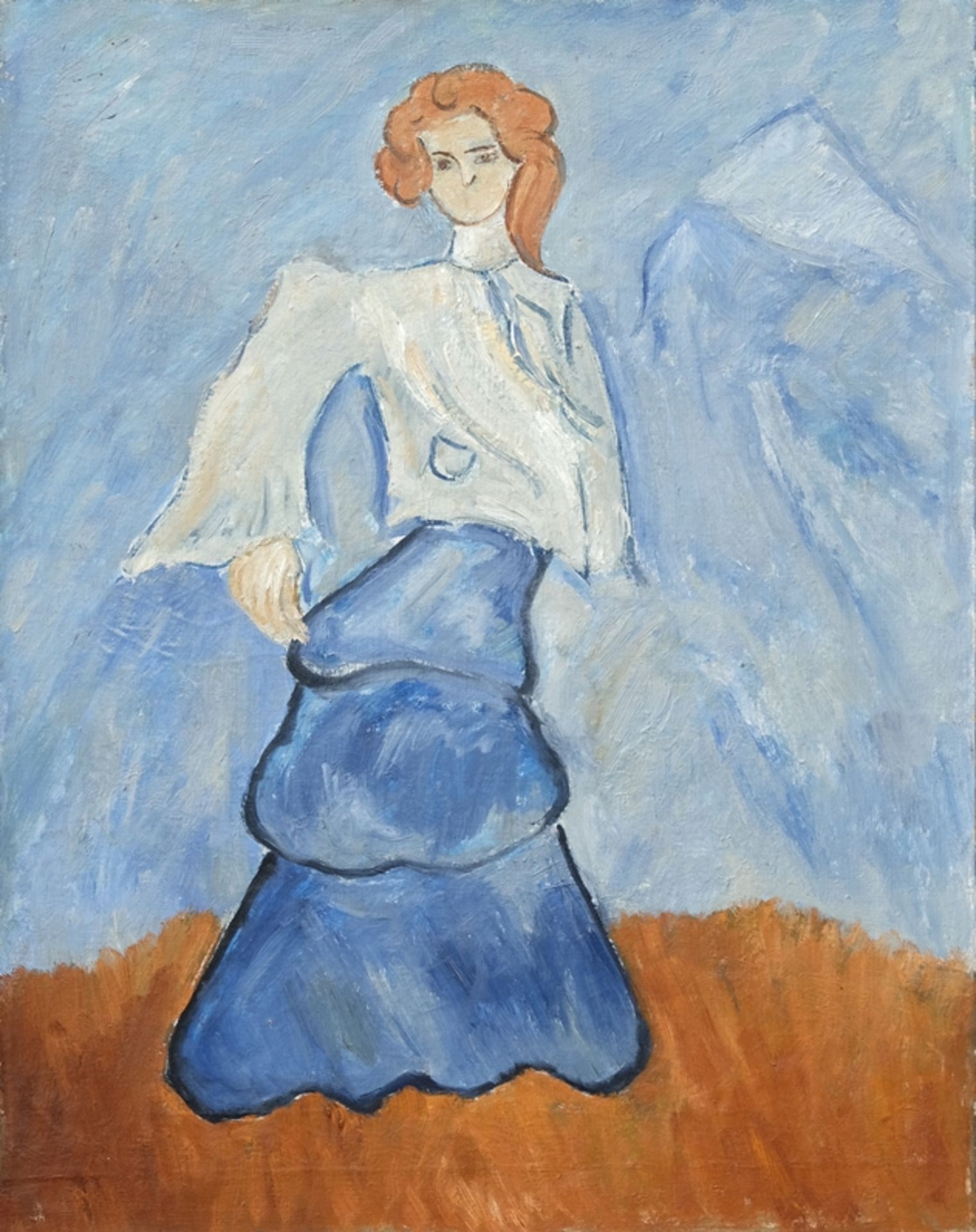 Copist (mid-20th century) Dressy Woman, in the style of Mikhaïl Larionov (1881-1964), probably 1950