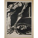 Hiszpanska-Neumann, Maria (1917-1980) "Pieta III", 1961, Holzschnitt auf Seidenpapier. Exemplar 17/