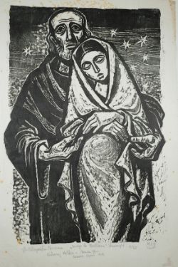 Hiszpanska-Neumann, Maria (1917-1980) "Droga do Betlejem", 1957, Holzschnitt auf Seidenpapier. Exem