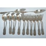Cake cutlery of the Schmedding manufactory for 6 persons, 800 silver.