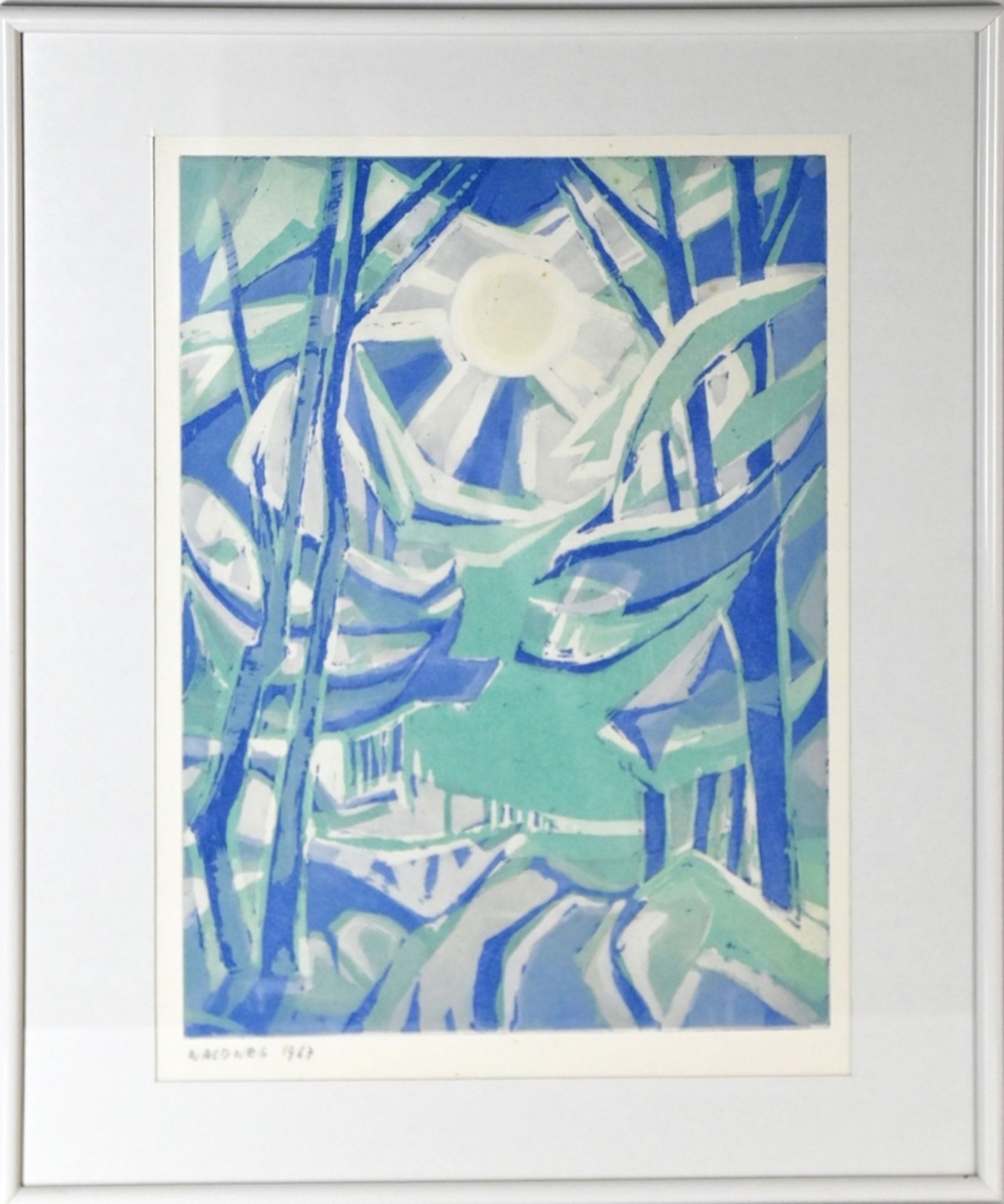 Osswald, Karl (1925-1972) "Waldweg" 1967, Aquatinta. - Bild 2 aus 3