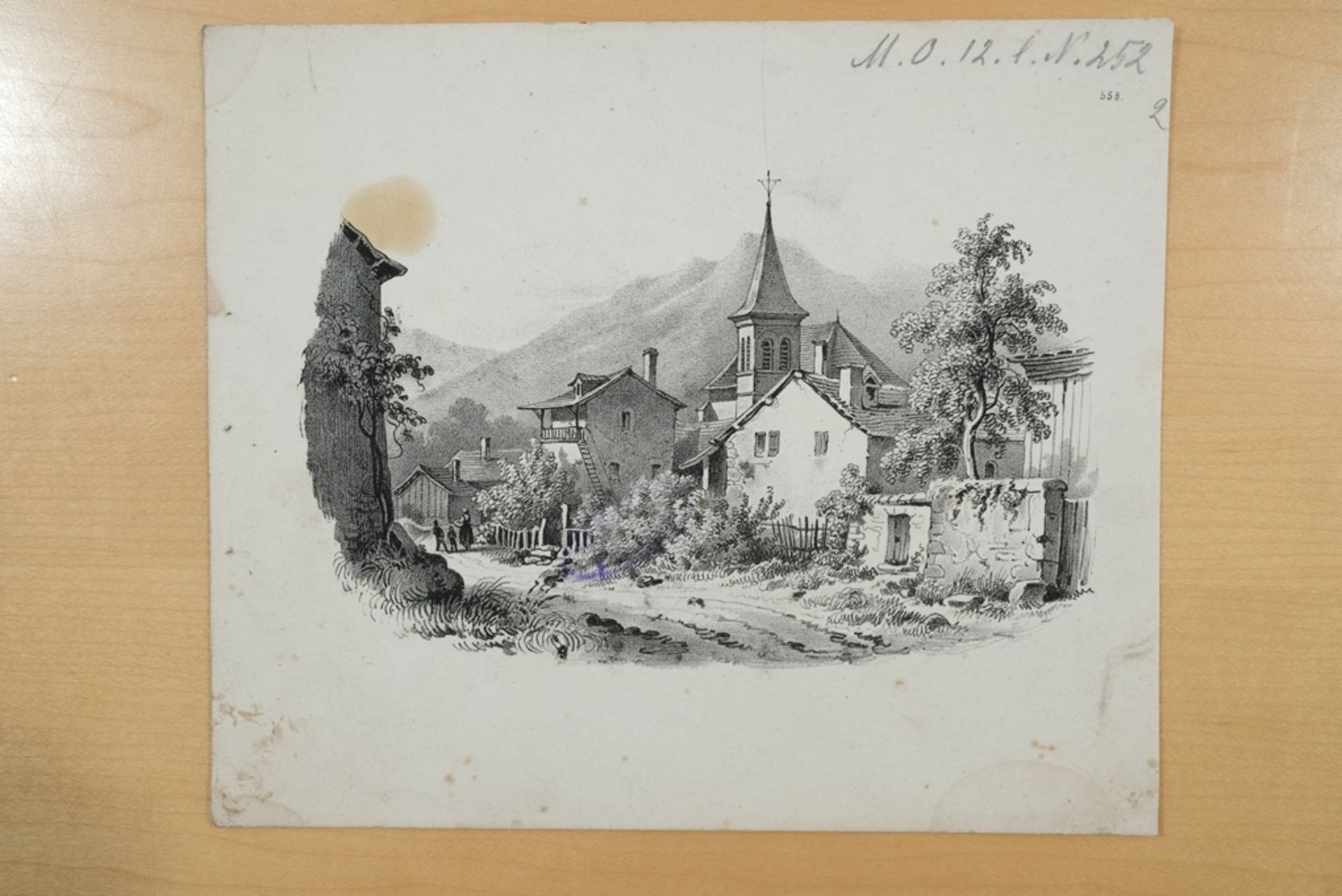 Baumhauer, Mathias (um 1810-1870), Landschaften, neun Lithografien. Darstellung verschiedener Lands - Bild 3 aus 8