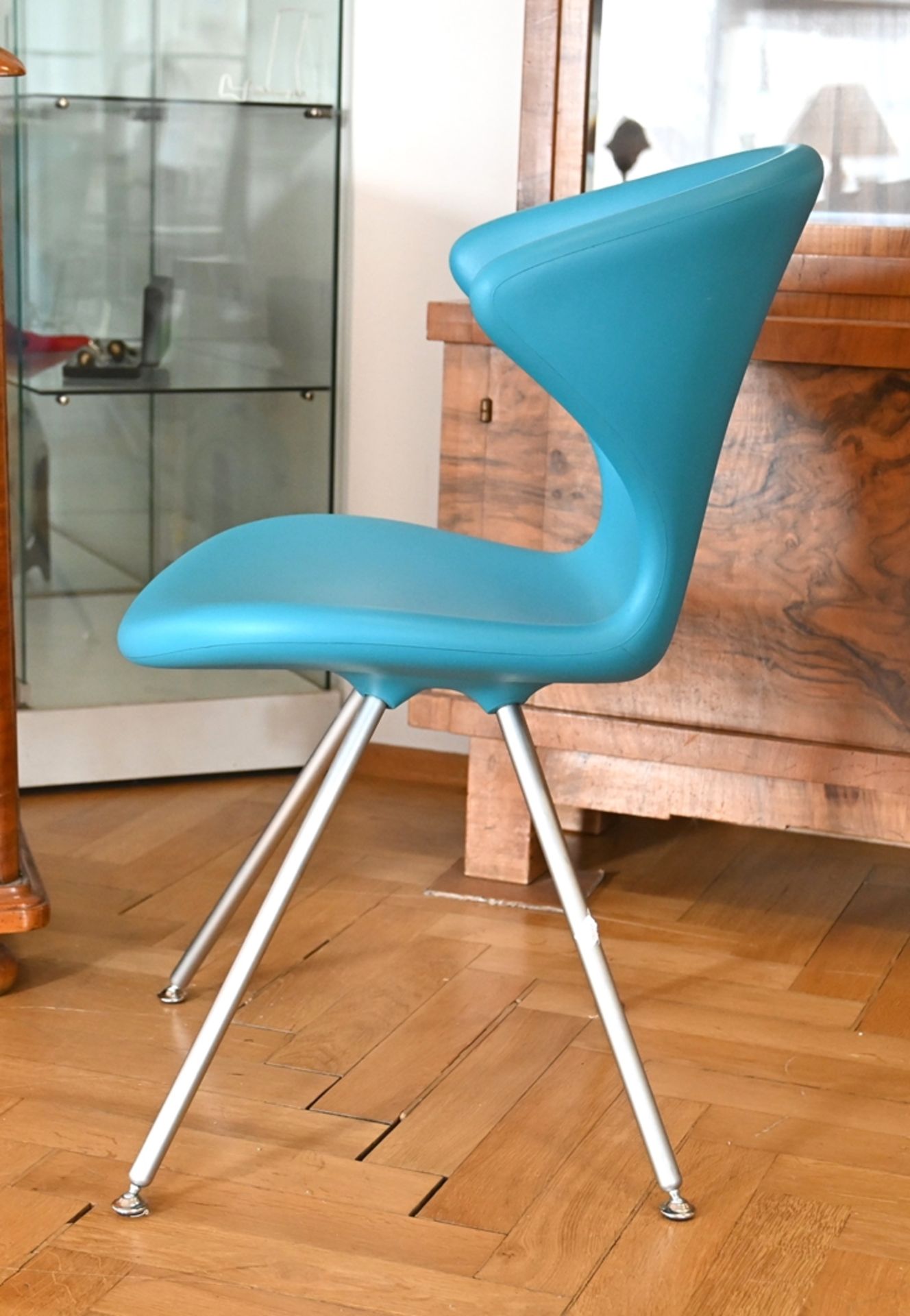 Design chair, Tonon Concept 902 with metal feet, curved shape, design Martin Ballendat (1958 Bochum - Image 2 of 4