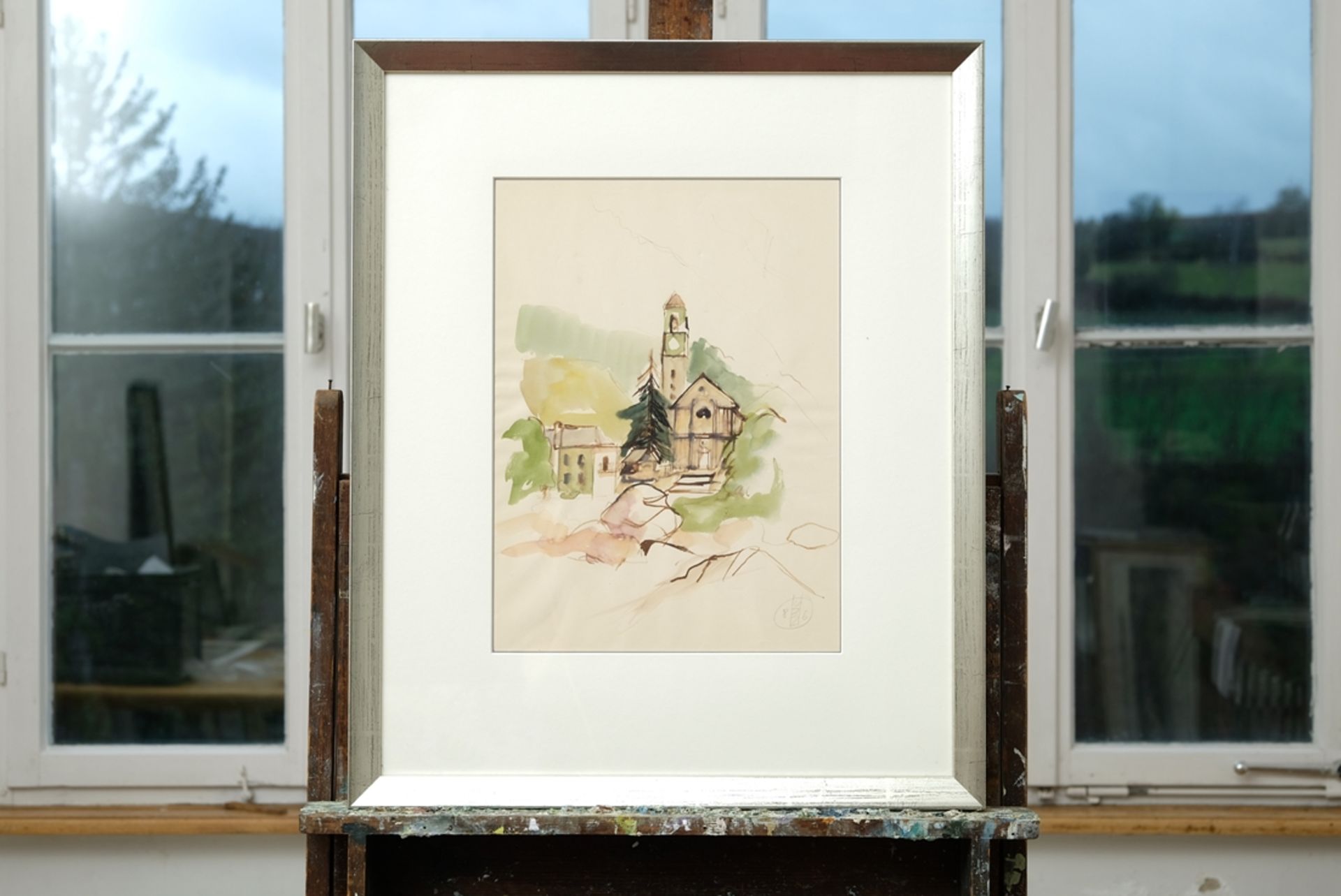 Blomeier-Zillich, Ulrike (geboren 1944) "Lavertezzo", Aquarell, ohne Jahr. - Bild 2 aus 6