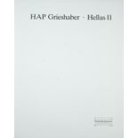 Grieshaber, HAP (1909-1981) "Hellas II", 1980, three colour woodcuts.