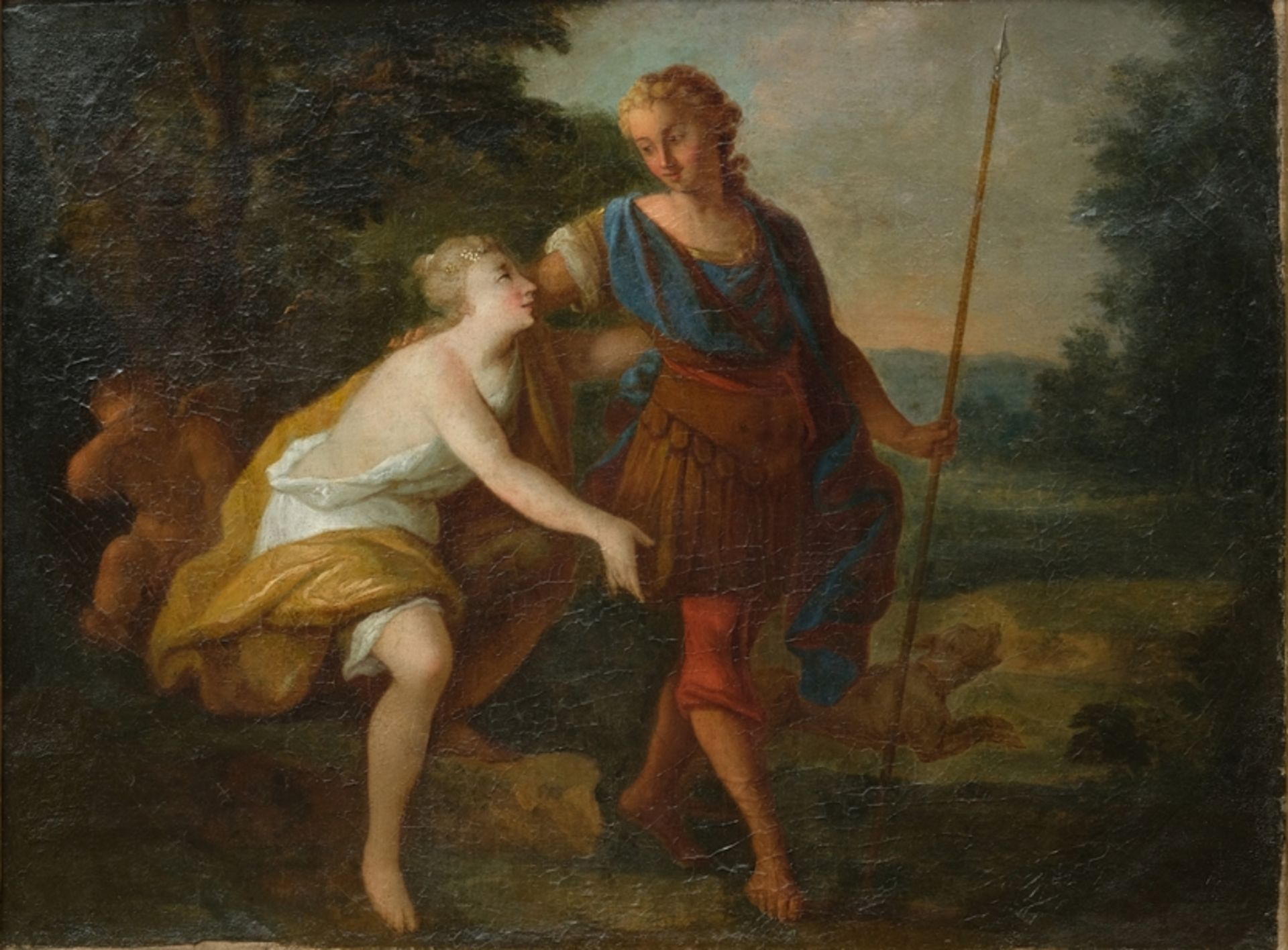 Unknown, (around 1700) Venus and Adonis, oil on canvas. 