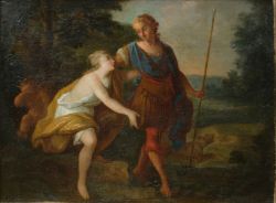 Unbekannt (frühes 18. Jahrhundert) Venus und Adonis, Öl auf Leinwand.