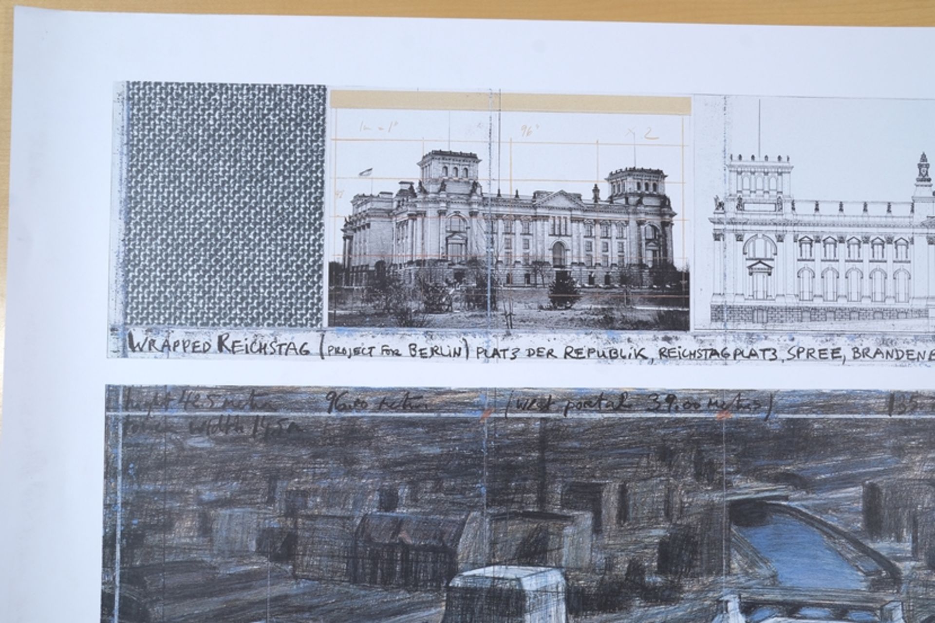 Christo (1935-2020) "Der verhüllte Reichstag", 1994, hochwertiger Offsetdruck. - Bild 4 aus 4