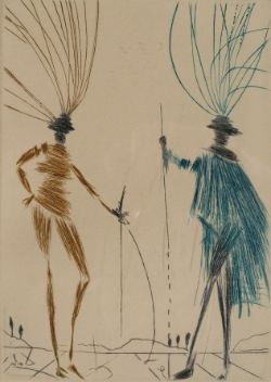Dali, Salvador (1904-1989) "Walpurgisnacht 1968/69", Farbradierung auf Papier. 