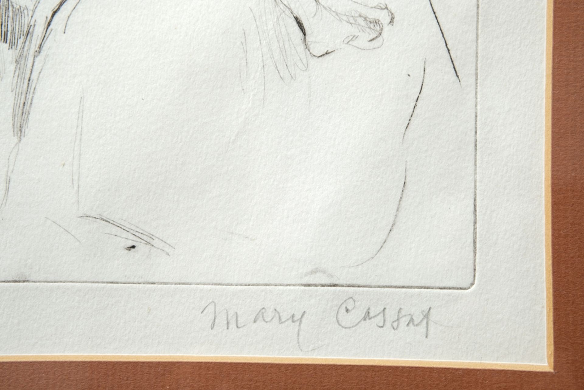 Cassatt, Mary (1844-1926) "Repose", 1890, Kaltnadelradierung.  - Bild 3 aus 5