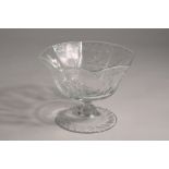 An antique sweet or dessert bowl. Colourless glass, cut. 