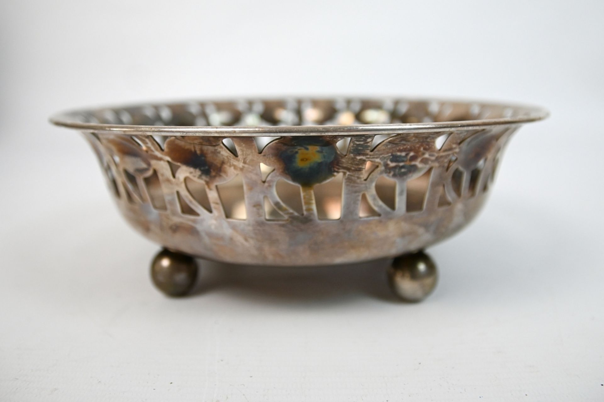 Alessi rose bowl, silver-plated, marked on the outside of the side with the hallmark "Officina Ales - Image 2 of 4