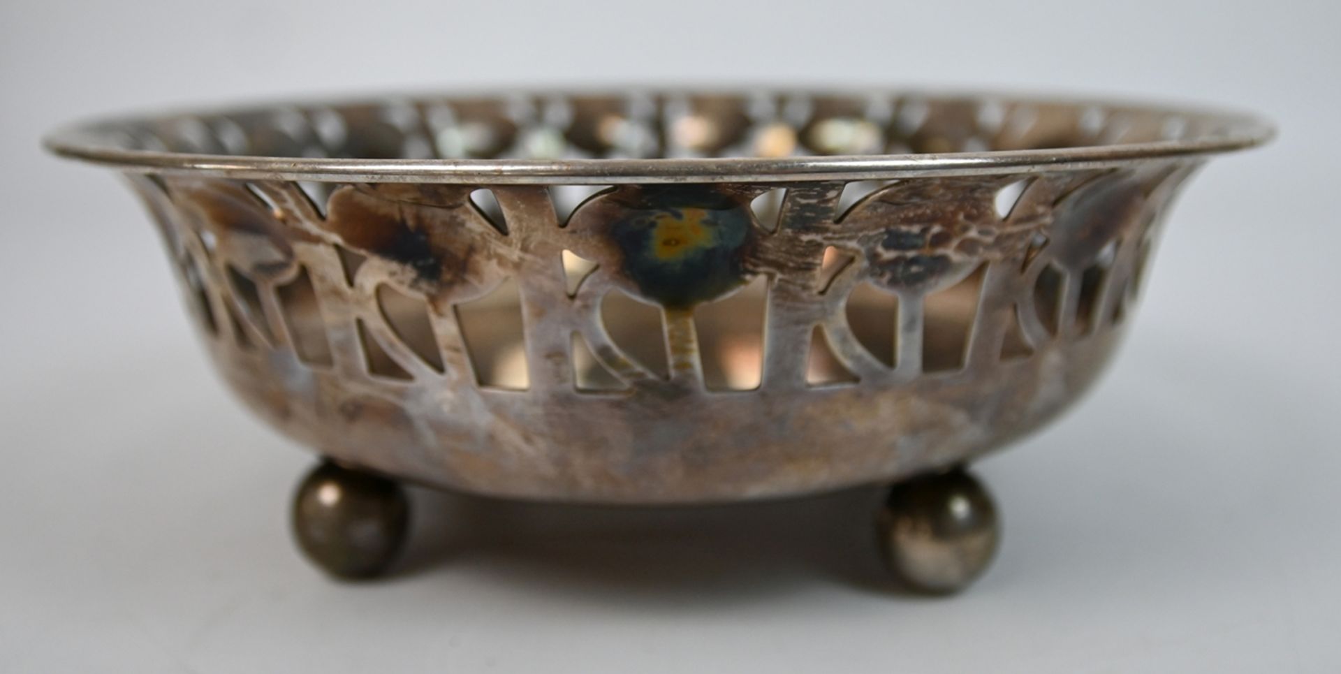 Alessi rose bowl, silver-plated, marked on the outside of the side with the hallmark "Officina Ales - Image 3 of 4