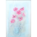 Rückert, Erich-Andreas (1920-2016) Poppies, pastel chalk on paper.