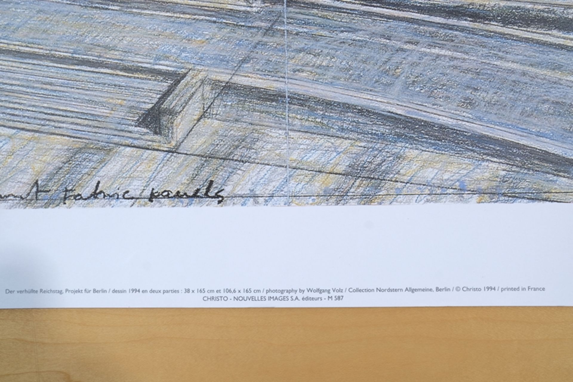 Christo (1935-2020) "Der verhüllte Reichstag", 1994, hochwertiger Offsetdruck. - Bild 3 aus 4