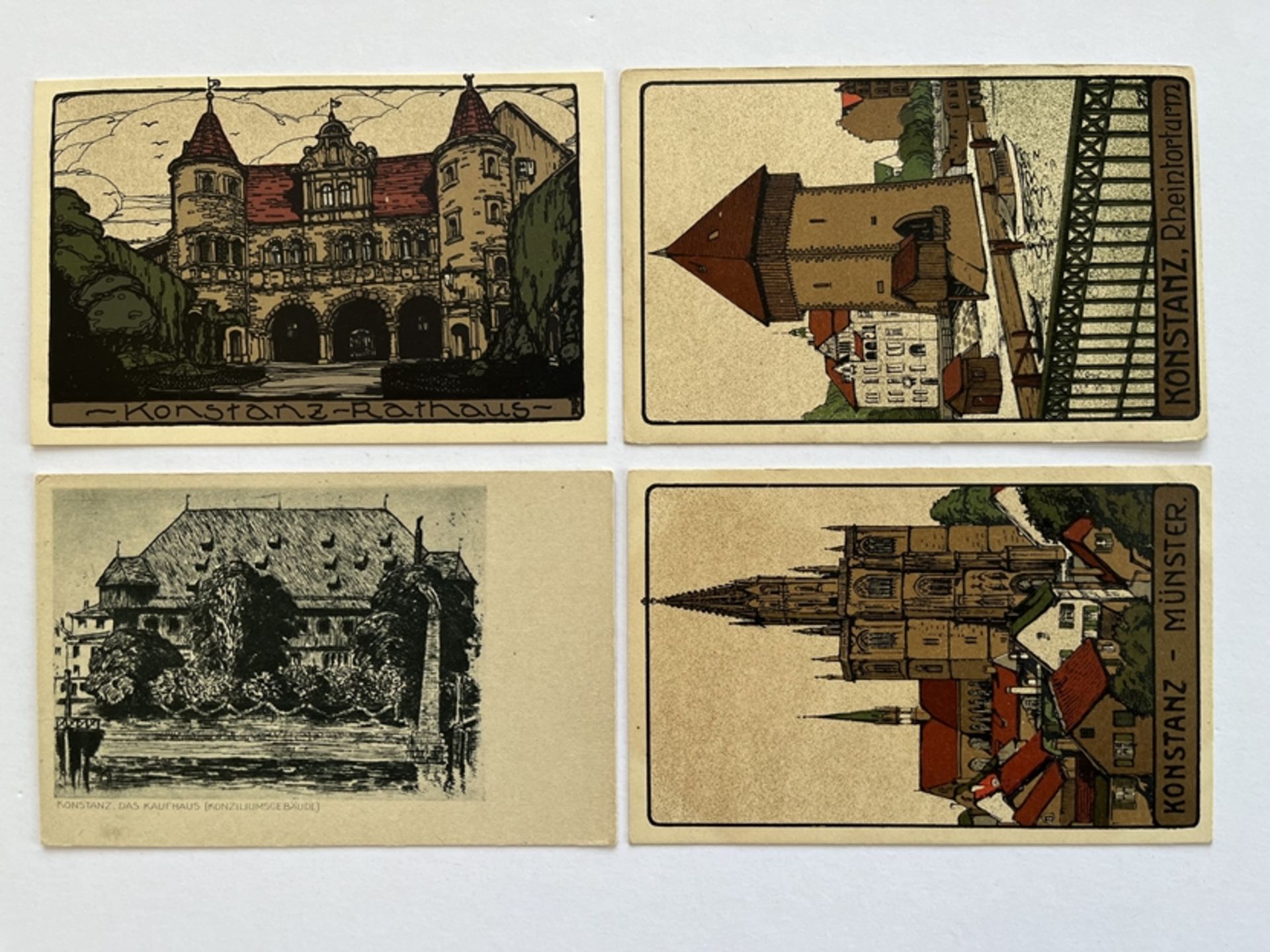 124 postcards Constance, album no. 3, collection focus 'etchings & colour lithographs', turn of the - Image 7 of 10