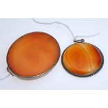 Carnelian set, two-piece set with beautiful colour brilliance: