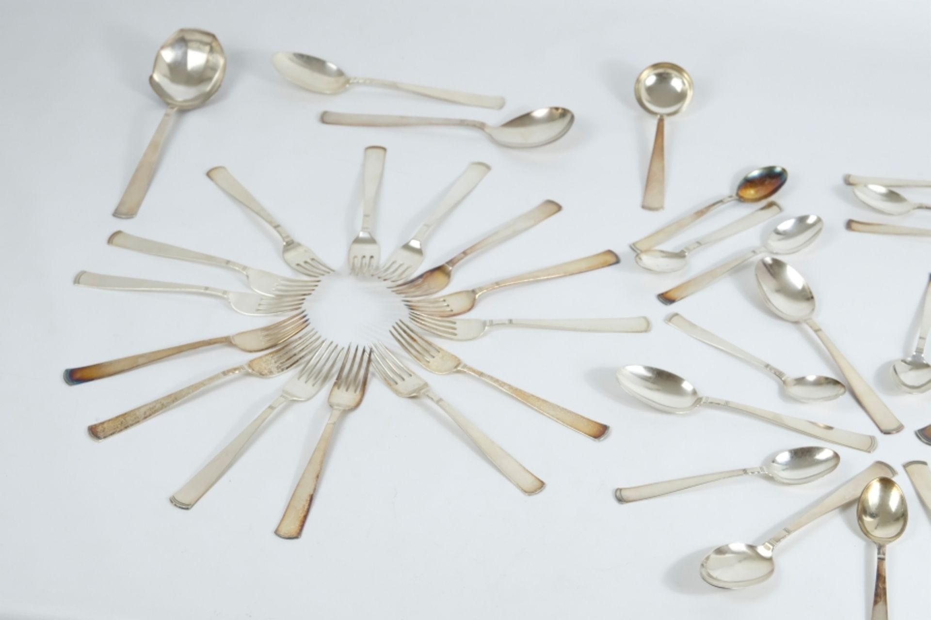 Cutlery set, GAB Stockholm, silver 800. 