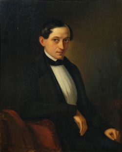 Unbekannt (19. Jahrhundert) Portrait von Georg Franz Wilhelm Alexander Glock, um 1850, Öl auf Leinw