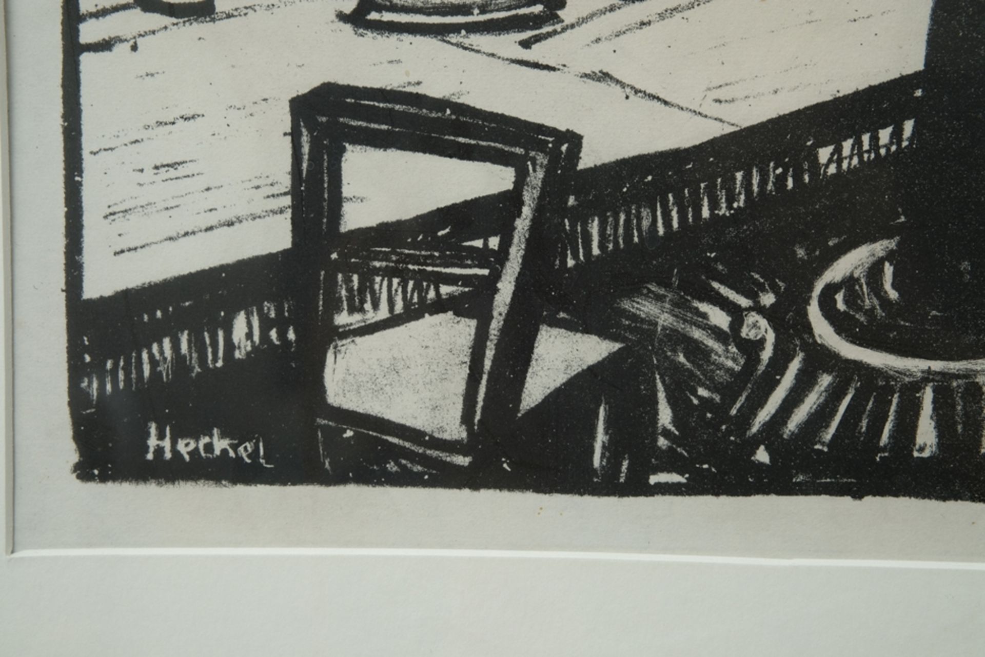 Heckel Erich (1883-1970), "In der Muschelstube II", Lithografie. - Bild 3 aus 5