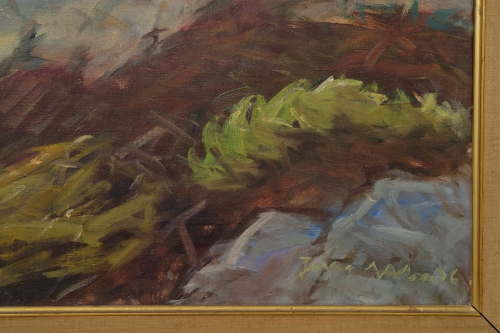 Aabo, Jens (1898-unknown), Bornholm, 1936, oil on canvas. - Image 3 of 5