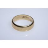 Wedding ring with engraving, 585 GG, hallmarked. Engraving: "Manfred - 18.5.63". 