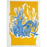 Osswald-Lüttin, Ingeborg (1921-2013) "VorFrühling", 1991, linocut.