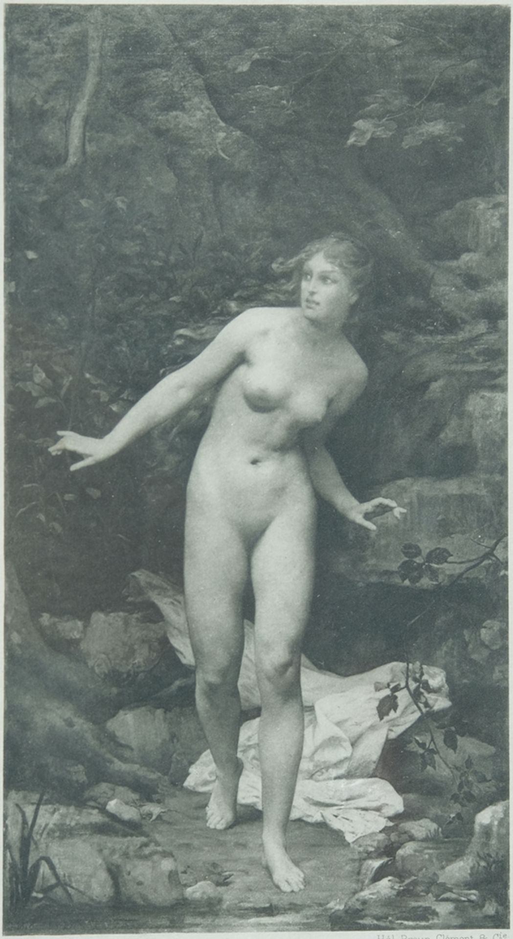 "Nymphe surprise", after a design by the artist Jacques François Fernand Lematte (1850-1929). Engra